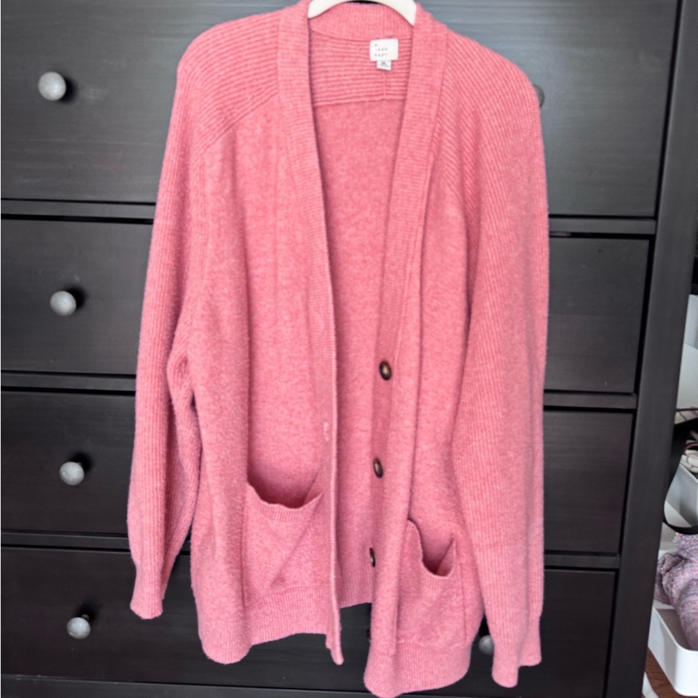 Cozy Pink Cardigan Sweater